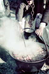 1940, Danassy Károly, colorful, cauldron, cooking, Fortepan #210281