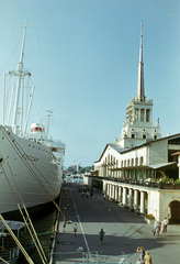 Oroszország, Szocsi, kikötő., 1972, Fürdőigazgatóság, Szovjetunió, színes, Fortepan #210378