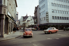 Németország, Siegburg, a Bahnhofstrasse és a Neue Poststrasse kereszteződése., 1972, Fürdőigazgatóság, Fortepan #210380