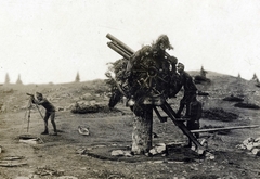 1918, Fortepan/Album052, cannon, camouflage, air defense, Fortepan #210551