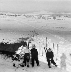 1949, Hontvári Judit, skiing, sunbathe, Fortepan #210618