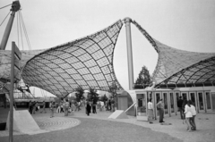 Germany, Munich, Olimpiai Park., 1976, Jakab Antal, modern architecture, Hyperbolic paraboloid shells , Fortepan #210668