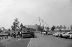 Germany, Munich, Olimpiai Park., 1976, Jakab Antal, bus, modern architecture, Hyperbolic paraboloid shells , Fortepan #210671