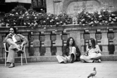 Germany, Munich, Marienplatz, háttérben a Mária-oszlop., 1976, Jakab Antal, Fortepan #210682