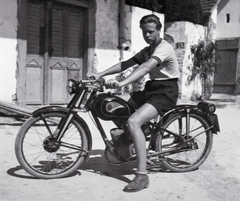 1949, Kieselbach Tamás, motorcycle, Weiss Manfréd-brand, Fortepan #210822