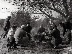 Magyarország, Kecskemét, szüret., 1959, Kieselbach Tamás, szalonnasütés, Fortepan #210857