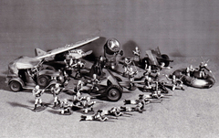 1940, Kieselbach Tamás, toy soldier, toy, cannon, model plane, toy, camouflage pattern, Fortepan #210884