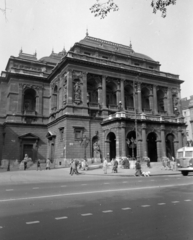 Hungary, Budapest VI., Andrássy (Sztálin) út, a Magyar Állami Operaház, 1955, Kotnyek Antal, Budapest, opera house, Fortepan #210912