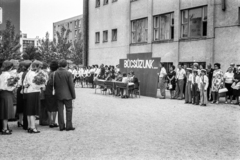 Hungary, Pécs, Radnóti Miklós utca 2, Építők úti Általános Iskola (később Cserepka János Általános Iskola, Középiskola és Sportiskola) udvara., 1980, Maróti Zoltán, Fortepan #210998