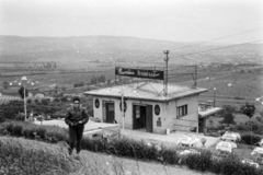 Magyarország, Budapest XI., Panoráma Vendéglő a Balatoni út mellett a kamaraerdei kanyarnál., 1959, Maróti Zoltán, Budapest, terasz, lapostető, Fortepan #211000