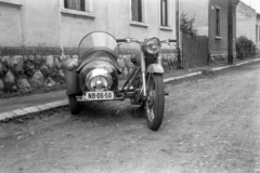 1959, Maróti Zoltán, IZS-márka, oldalkocsis motorkerékpár, rendszám, IZS Planéta, Fortepan #211004