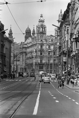 Magyarország, Budapest V., Kossuth Lajos utca az Astoria irányából a Ferenciek tere (Felszabadulás tér) felé nézve., 1966, ETH Zürich, Budapest, Fortepan #211206