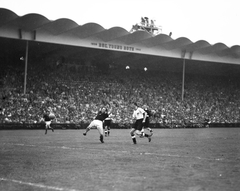 Svájc, Bern, Wankdorfstadion, NSZK - Magyarország (3:2) VB döntő mérkőzés 1954. július 4., 1954, ETH Zürich, labdarúgás, Fortepan #211331