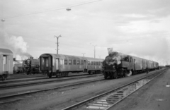 Hungary, Szombathely, vasútállomás., 1979, ETH Zürich, steam locomotive, railway, MÁV Class 375, Fortepan #211437