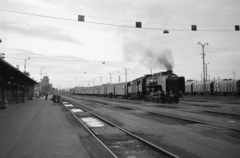 Hungary, Szombathely, vasútállomás., 1979, ETH Zürich, steam locomotive, MÁV Class 424, Fortepan #211454