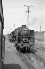 Hungary, Celldömölk, vasútállomás., 1979, ETH Zürich, steam locomotive, MÁV Class 424, Fortepan #211459