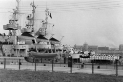 Poland, Gdynia, kikötő., 1961, Szathmáry Géza dr., warship, Fortepan #211696