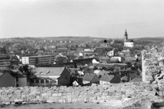 Hungary, Eger, kilátás a várból, jobbra a Szent Miklós Görögkeleti Szerb (Rác) templom., 1971, Szathmáry Géza dr., Fortepan #211715