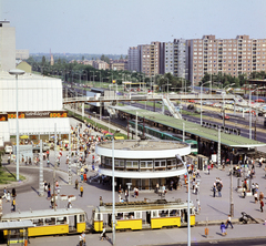 Hungary, Budapest XIV., Őrs vezér tere, balra a Sugár Üzletközpont., 1987, Záray Péter, colorful, Budapest, Fortepan #211999