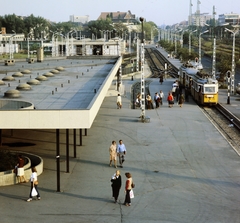 Hungary, Budapest XIV., Mexikói út, a Millenniumi Földalatti Vasút végállomása., 1987, Záray Péter, colorful, tram, Budapest, Fortepan #212000