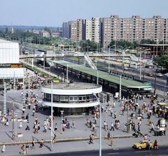 Hungary, Budapest XIV., Őrs vezér tere, balra a Sugár Üzletközpont., 1987, Záray Péter, colorful, Budapest, Fortepan #212004