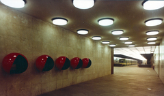 Magyarország, Budapest I., Batthyány téri aluljáró és a HÉV végállomása., 1973, Fortepan/Album057, színes, aluljáró, telefonfülke, HÉV, Budapest, modern design, Fortepan #212484