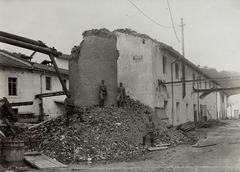 Italy, Gorizia, Piedimonte del Calvario városrész (ekkor Podgora néven önálló), a megrongált papírgyár., 1915, Österreichische Nationalbibliothek, war damage, Fortepan #212578