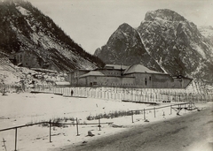 Olaszország, Dobbiaco, ekkor Landro, a Császári és Királyi Hadsereg erődje a településtől délre, háttérben a Piano-hegy., 1916, Österreichische Nationalbibliothek, Fortepan #212610