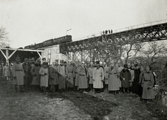 Ukraine, Pluhiv, (ekkor Płuhów), az újjáépített Böhm Ermolli vasúti viadukt átadása 1915. november 8-án., 1915, Österreichische Nationalbibliothek, Fortepan #212650