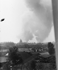 Hungary, Szeged, szemben a Zsinagóga kupolája., 1944, Fortepan, bombing, picture, cloud smoke, Fortepan #21269