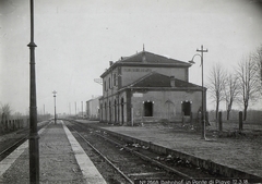 Olaszország, Ponte di Piave, vasútállomás., 1918, Österreichische Nationalbibliothek, Fortepan #212843