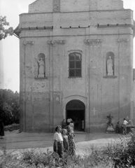 Magyarország, Budakeszi, Makkosmária, Angyalok Királynéja templom., 1943, Fortepan/Album002, templom, szobor, Fortepan #21285