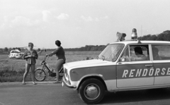 1983, Urbán Tamás, helikopter, rendőrjármű, Mil Mi-2, sziréna, moped, Fortepan #213268