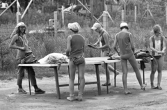 1976, Urbán Tamás, engineering camp, table tennis table, Fortepan #213650