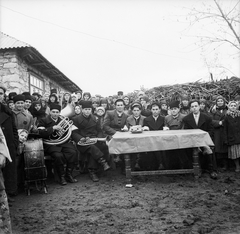 Moldova, Roșietici, 1959, Zaharia Cusnir, fúvószenekar, Fortepan #213885