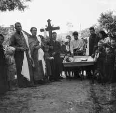 Moldova, Roșietici, 1962, Zaharia Cusnir, temetés, ravatal, Fortepan #213892