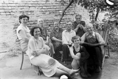 1955, Várkonyi Andrea, fun, deck chair, generations, summer, family, Fortepan #213960