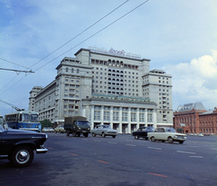 Oroszország, Moszkva, Manézs tér (plosagy 50-letija Oktjabrja), Moszkva Szálló., 1970, FŐFOTÓ, Szovjetunió, színes, Fortepan #214480