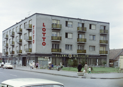 Magyarország,Balaton, Siófok, Fő utca , jobbra a Széchenyi utca., 1970, FŐFOTÓ, Wartburg 311/312, rendszám, Állami Biztosító, Fortepan #214523