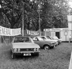 Magyarország, Városliget,Budapesti Nemzetközi Vásár, Budapest XIV., 1971, FŐFOTÓ, Opel-márka, Opel Manta, Budapest, Fortepan #214992