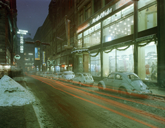 Hungary, Budapest V., Ferenciek tere (Felszabadulás tér), szemben a Kígyó utca., 1971, FŐFOTÓ, number plate, Budapest, colorful, Fortepan #215089