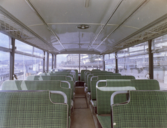 Hungary, Budapest V., pesti alsó rakpart, Ikarus 663 típusú autóbusz utastere., 1971, FŐFOTÓ, colorful, vehicle interior, Budapest, Fortepan #215405