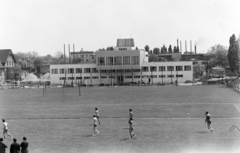 Magyarország, Budapest IX., Üllői út, FTC pálya, a stadion építkezése, szemben a klubház., 1972, FŐFOTÓ, Budapest, Fortepan #215540