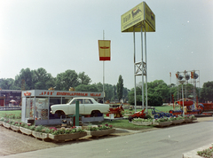 Magyarország, Városliget,Budapesti Nemzetközi Vásár, Budapest XIV., az ÁFOR Ásványolajforgalmi Vállalat szabadtéri kiállítása és pavilonja., 1972, FŐFOTÓ, Agip-márka, Budapest, Fortepan #215570