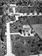 Magyarország, Budapest XI., Villányi út (Szt. Imre herceg útja) 5-7. Szent Margit Gimnázium, kertrészlet., 1935, Hegedűs Judit, kert, gimnázium, látkép, pavilon, Budapest, Fortepan #21563