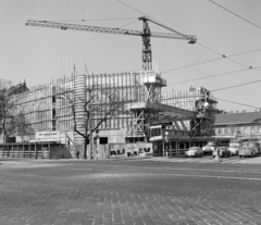 Magyarország, Budapest XIII., Lehel utca - Róbert Károly körút kereszteződés, a Domus Áruház építkezése., 1973, FŐFOTÓ, Budapest, Best of, Fortepan #215698