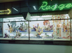 Magyarország, Budapest VII., Rákóczi út 36., a Lottó Áruház kirakata., 1973, FŐFOTÓ, Budapest, neon felirat, kirakat, Fortepan #215778