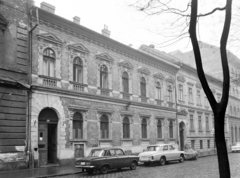 Magyarország, Budapest VII., szemben középen a Nefelejcs utca 46. és 48-as számú ház., 1973, FŐFOTÓ, rendszám, Budapest, Moszkvics 408, FSO Warszawa, Fortepan #215897