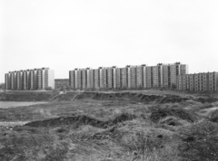 Hungary, Dunaújváros, balra a Vasmű út 59-69, szemben a Vasmű út 43-57. a Szórád Márton út felől., 1973, FŐFOTÓ, Fortepan #215944