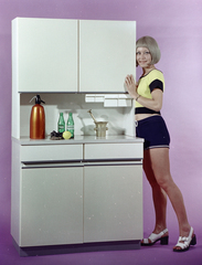 1973, FŐFOTÓ, advertising photography, soda water bottle, kitchen furniture, Fortepan #216019